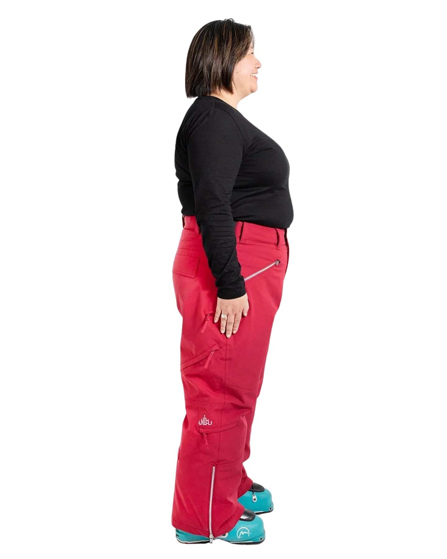 Nobody's Princess Mila Women's (Short) Snow Pant - Raspberry Women's Snow Pants - Trojan Wake Ski Snow