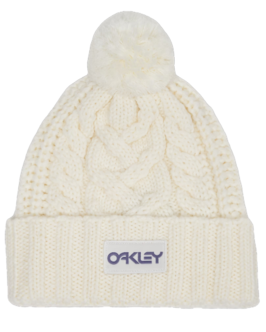 Oakley Harper Pom Beanie - Arctic White Beanies - Trojan Wake Ski Snow
