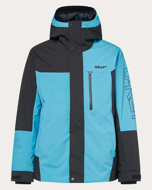 Oakley Tnp Tbt Insulated Jacket - Black/Bright Blue - 2024 Men's Snow Jackets - Trojan Wake Ski Snow