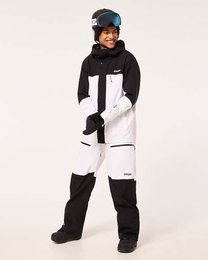 Oakley Tnp Tbt Shell Jacket - White/Black Men's Snow Jackets - Trojan Wake Ski Snow