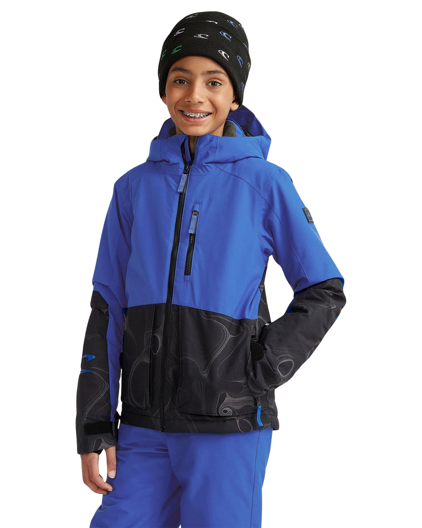 O'Neill Kids' Texture Jacket - Black Coding Snow Jackets - Trojan Wake Ski Snow