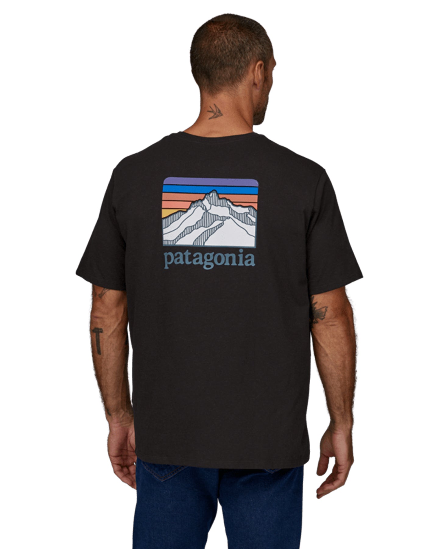 Patagonia Line Logo Ridge Pocket Responsibili-Tee - Ink Black Pants - Trojan Wake Ski Snow