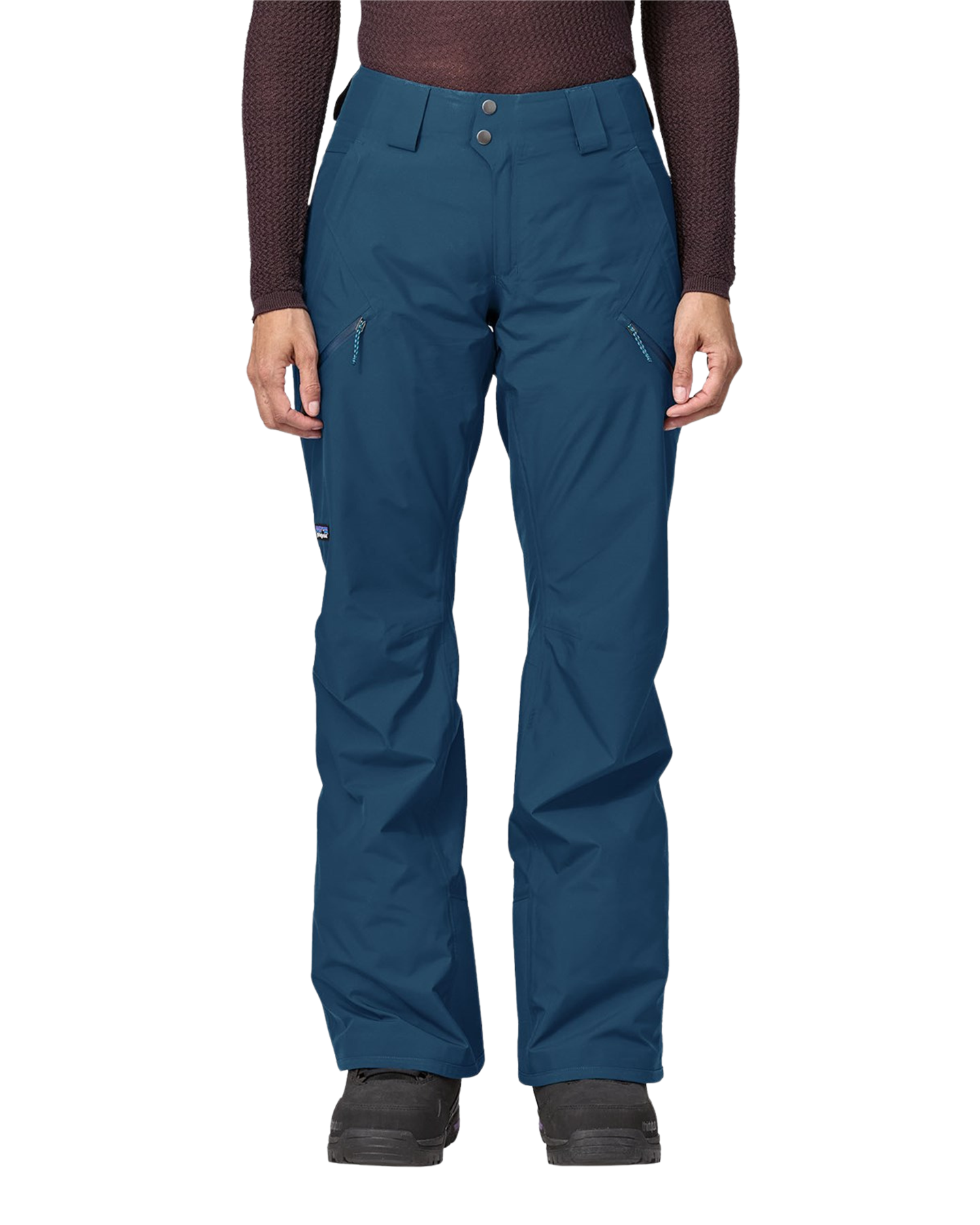 Patagonia Women's Powder Town Pants - Lagom Blue Women's Snow Pants - Trojan Wake Ski Snow
