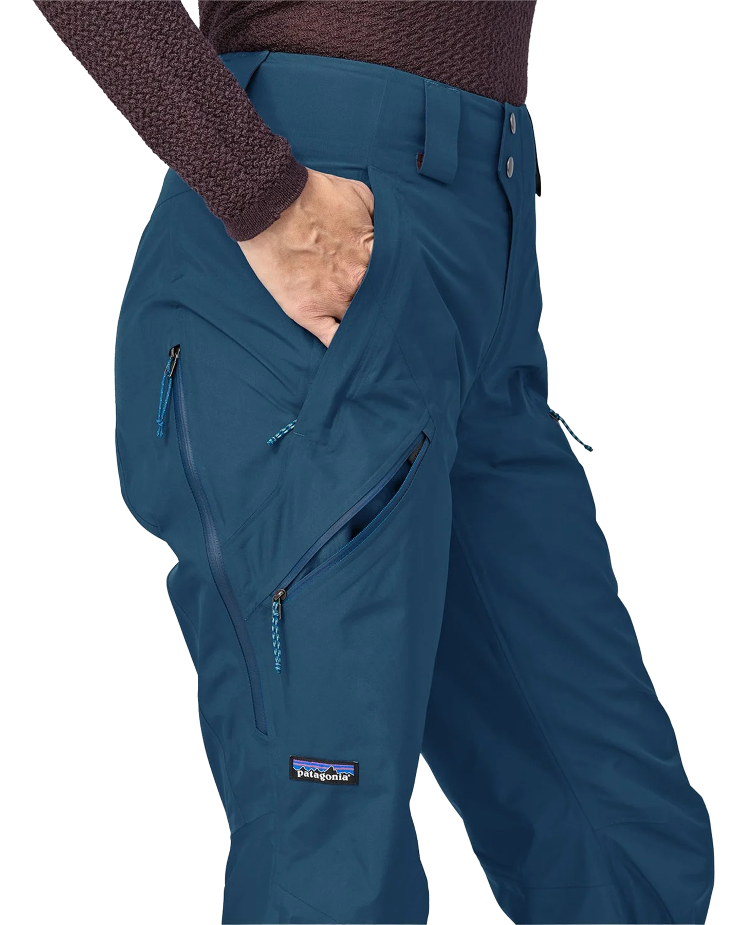 Patagonia Women's Powder Town Pants - Lagom Blue Women's Snow Pants - Trojan Wake Ski Snow