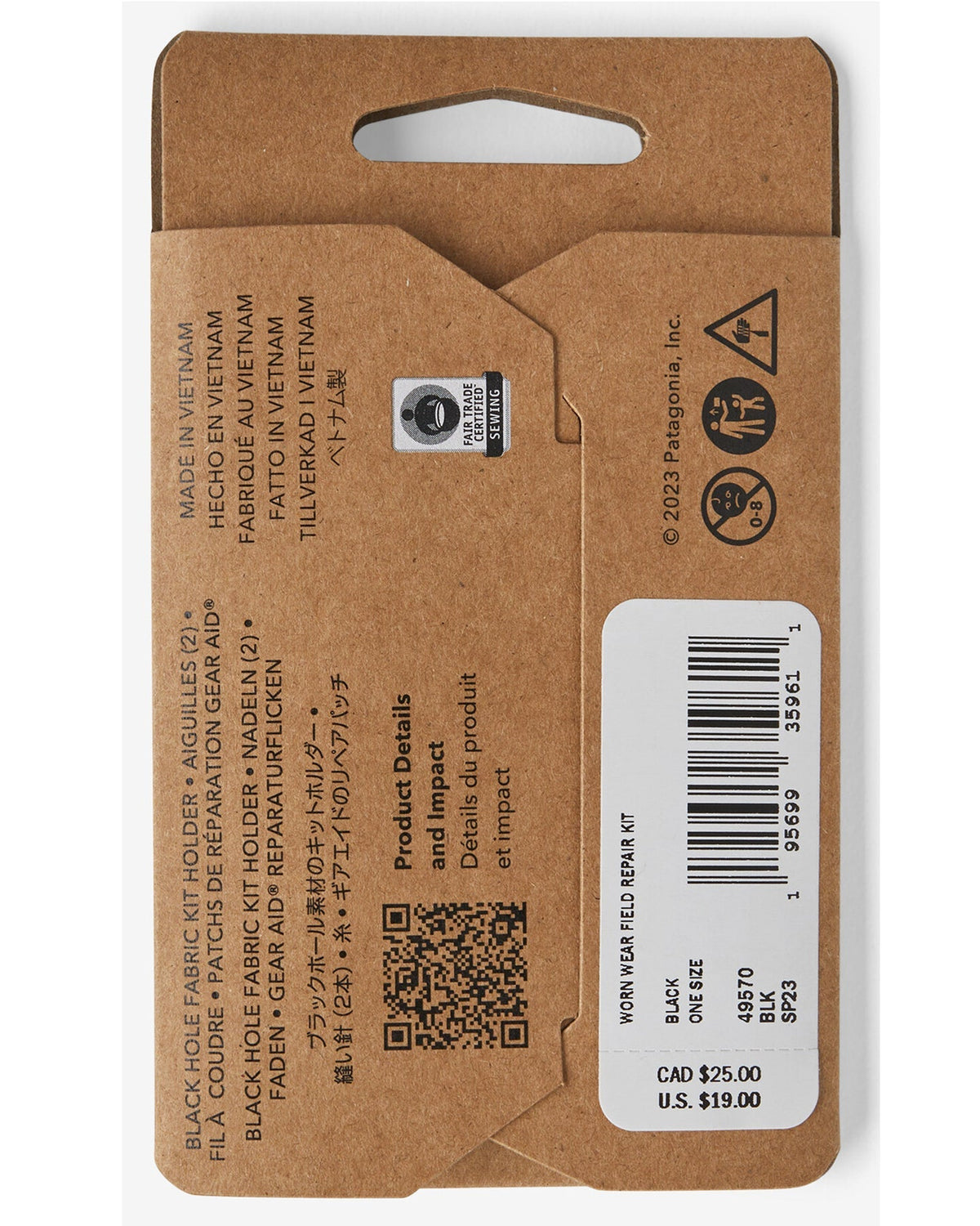 Jacket Rip Repair Kit Patagonia Worn Wear Field Repair Kit - Black | Shop Coats & Jackets at ...