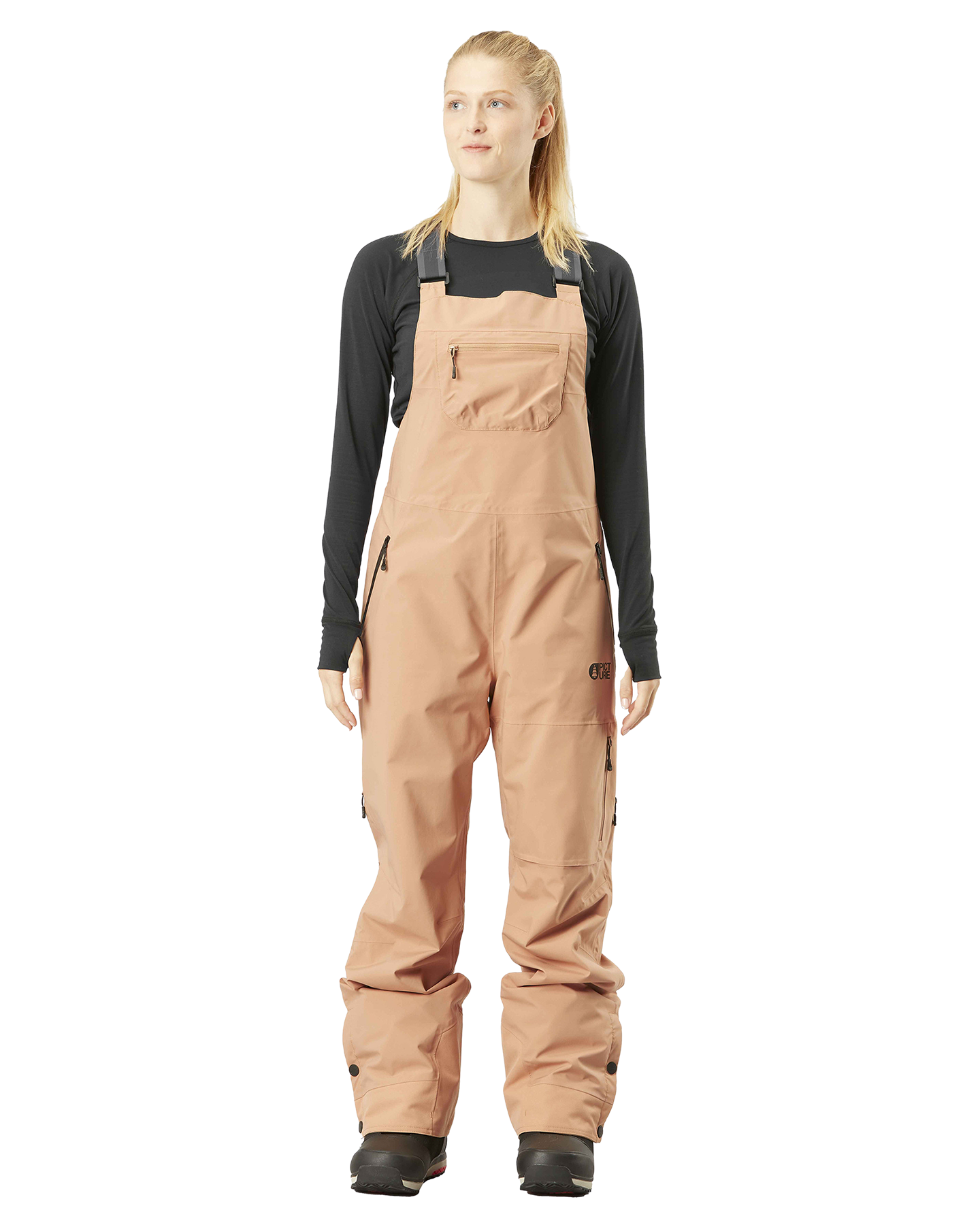 Picture Elwy Women's Bib Pants - Latte - 2024 Women's Snow Bibs - Trojan Wake Ski Snow