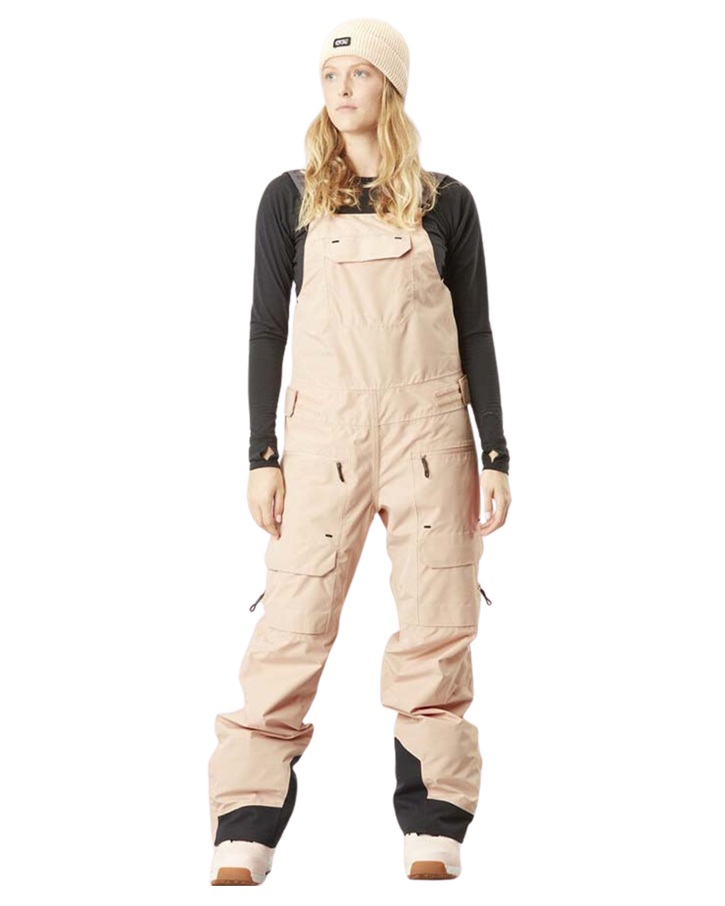 Picture U62 Women's Bib Pants - Harbor Grey - 2024 Women's Snow Bibs - Trojan Wake Ski Snow