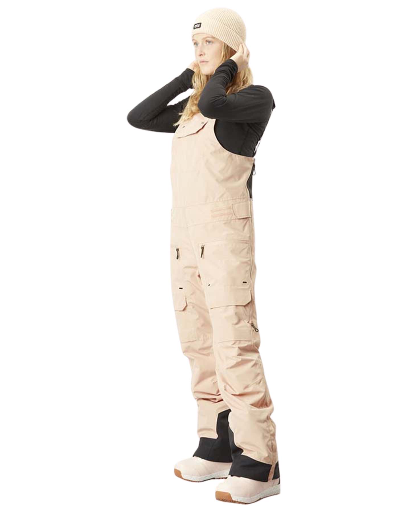 Picture U62 Women's Bib Pants - Harbor Grey - 2024 Women's Snow Bibs - Trojan Wake Ski Snow