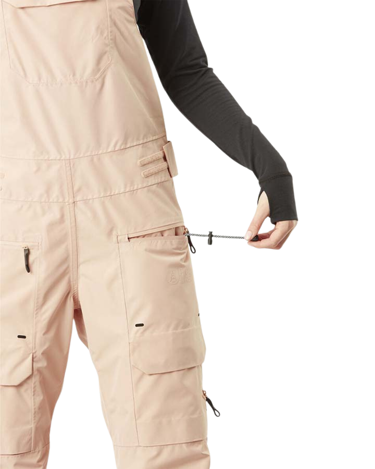Picture U62 Women's Bib Pants - Harbor Grey - 2024 Women's Snow Bibs - Trojan Wake Ski Snow