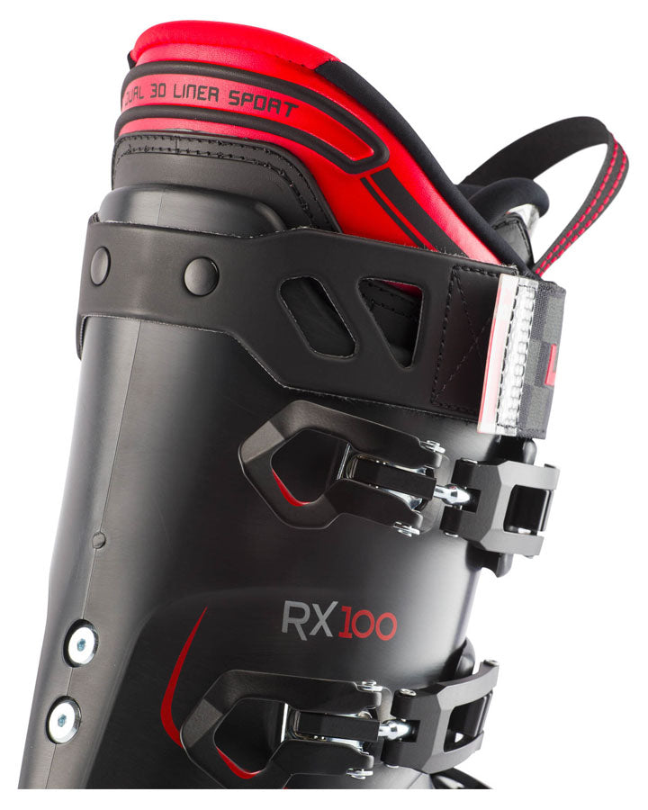 Lange RX 100 Gripwalk All Mountain Ski Boots  - Black / Red - 2023 Men's Snow Ski Boots - Trojan Wake Ski Snow