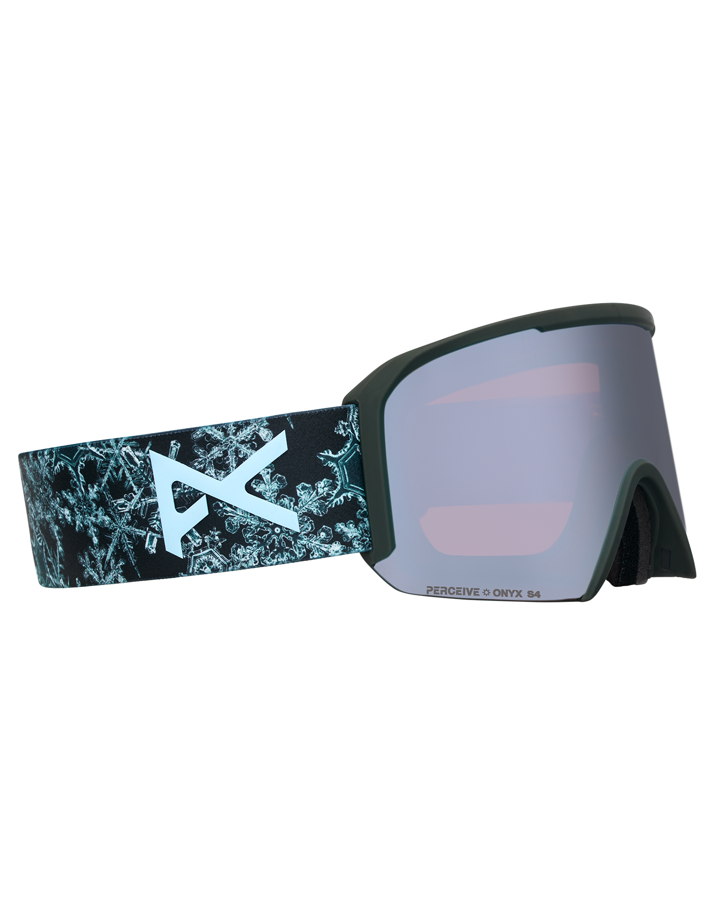 Anon Nesa Low Bridge Snow Goggles + Bonus Lens + MFI® Face Mask - Snow Flurry/Perceive Sunny Onyx Unisex Snow Goggles - Trojan Wake Ski Snow