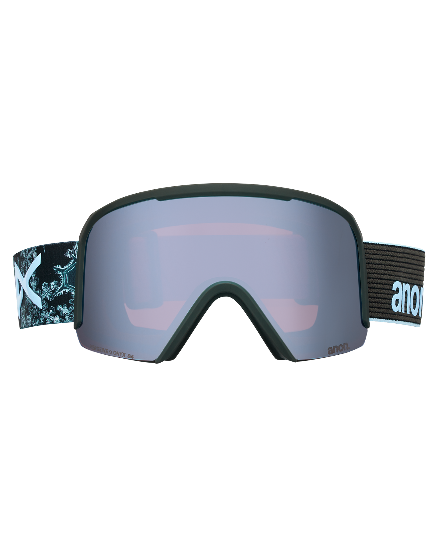 Anon Nesa Low Bridge Snow Goggles + Bonus Lens + MFI® Face Mask - Snow Flurry/Perceive Sunny Onyx Unisex Snow Goggles - Trojan Wake Ski Snow