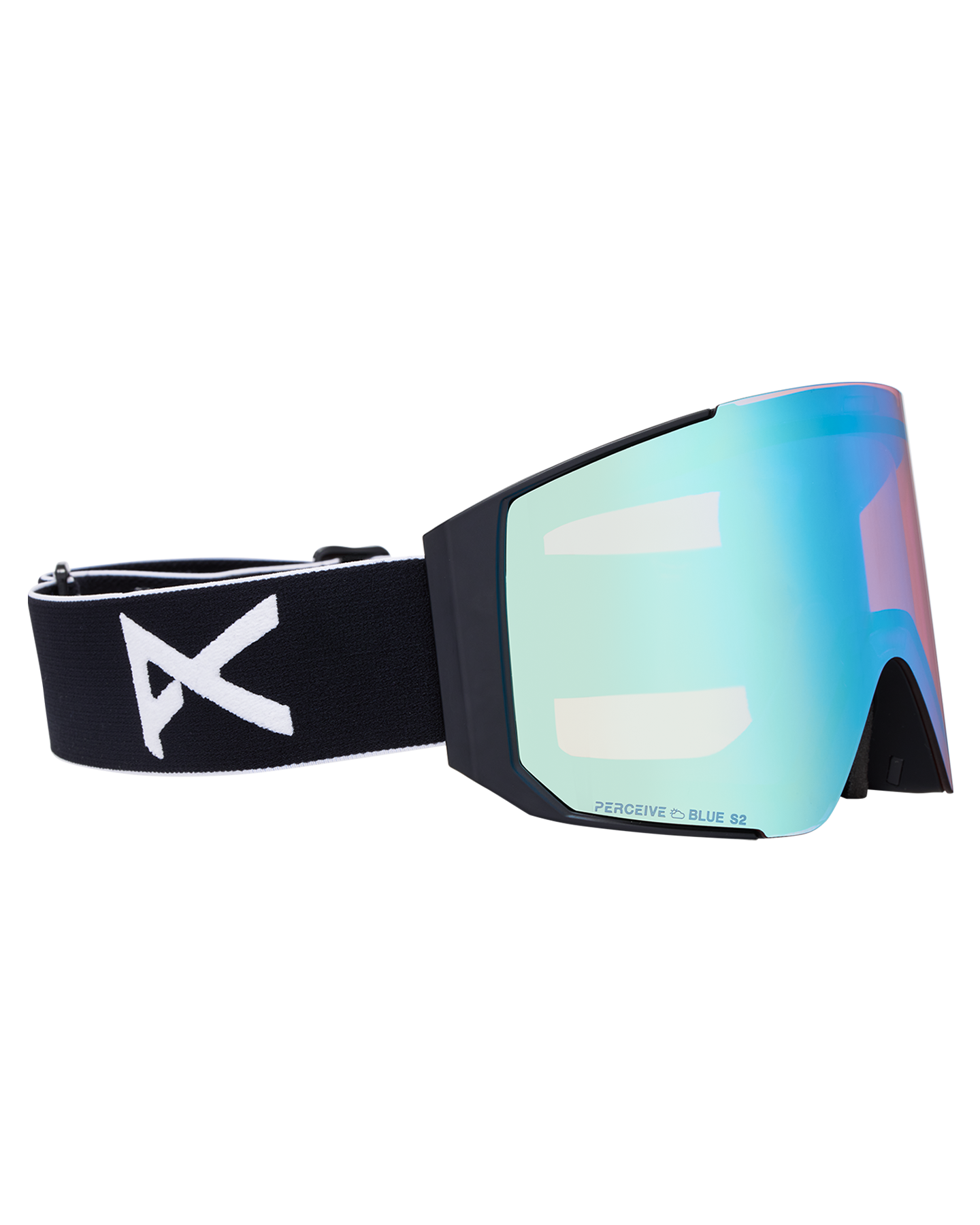 Anon Sync Low Bridge Snow Goggles + Bonus Lens + MFI® Face Mask - Black/Perceive Variable Blue Unisex Snow Goggles - Trojan Wake Ski Snow
