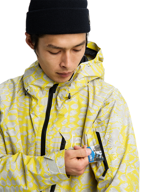 Burton Men's [ak]® Cyclic Gore‑Tex 2L Snow Jacket - Atomic Shatter Men's Snow Jackets - Trojan Wake Ski Snow