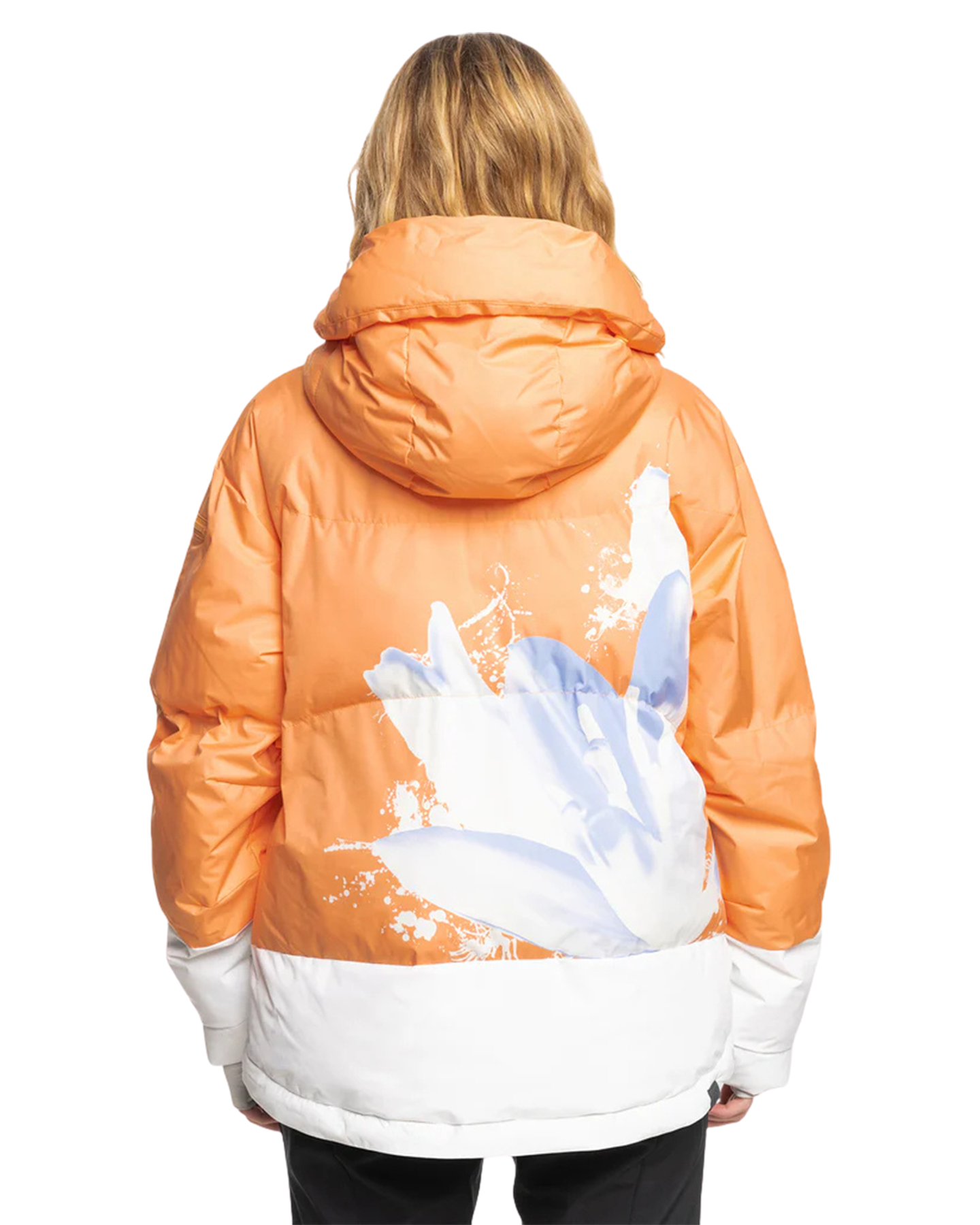 Roxy Women's Chloe Kim Puffy Technical Snow Jacket - Mock Orange Women's Snow Jackets - Trojan Wake Ski Snow