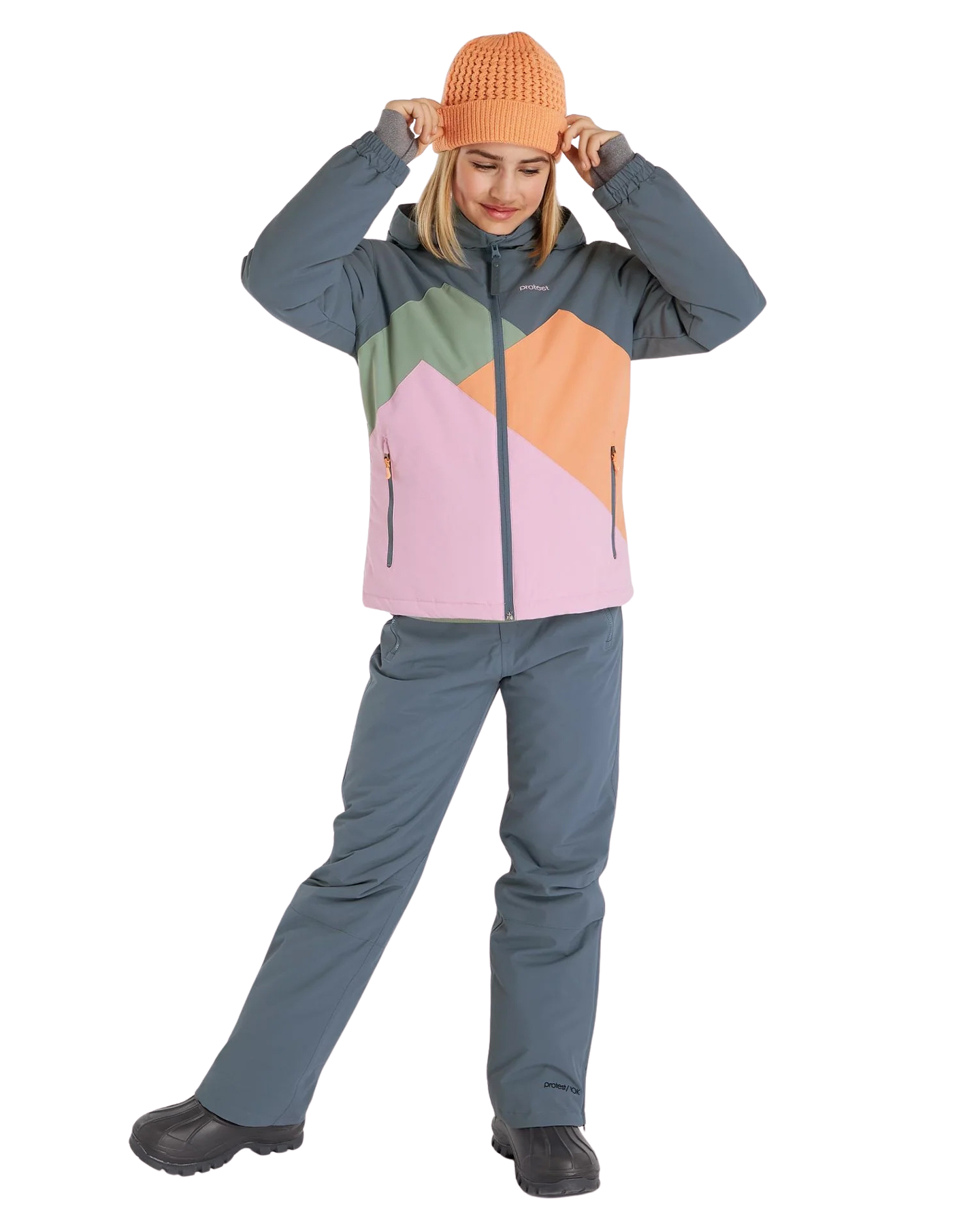 Protest Doutsen Junior Girls Snow Jacket - Manatee - 2023 Snow Jackets - Trojan Wake Ski Snow