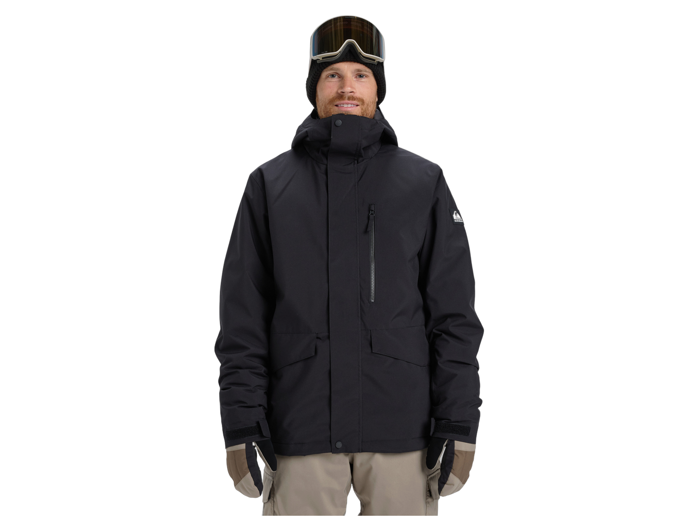 Quiksilver Mission Solid Jacket - True Black Snow Jackets - Trojan Wake Ski Snow