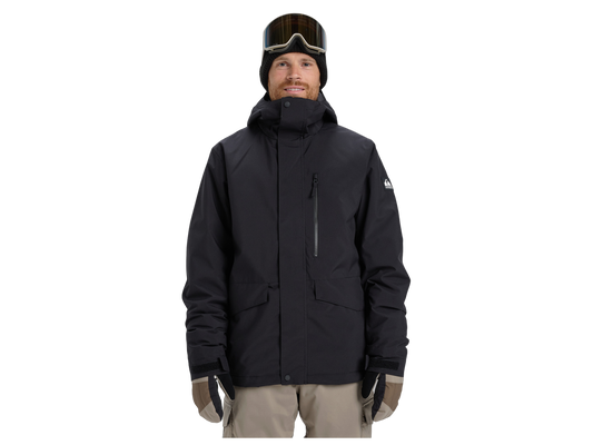 Quiksilver Mission Solid Jacket - True Black Snow Jackets - Trojan Wake Ski Snow