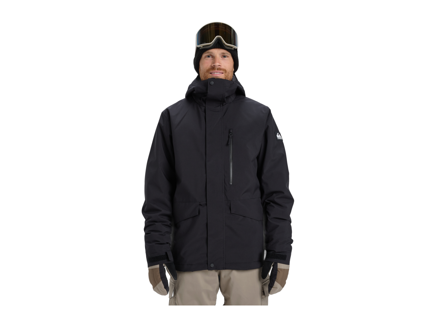 Quiksilver Mission Solid Jacket - True Black Snow Jackets - Trojan Wake Ski Snow