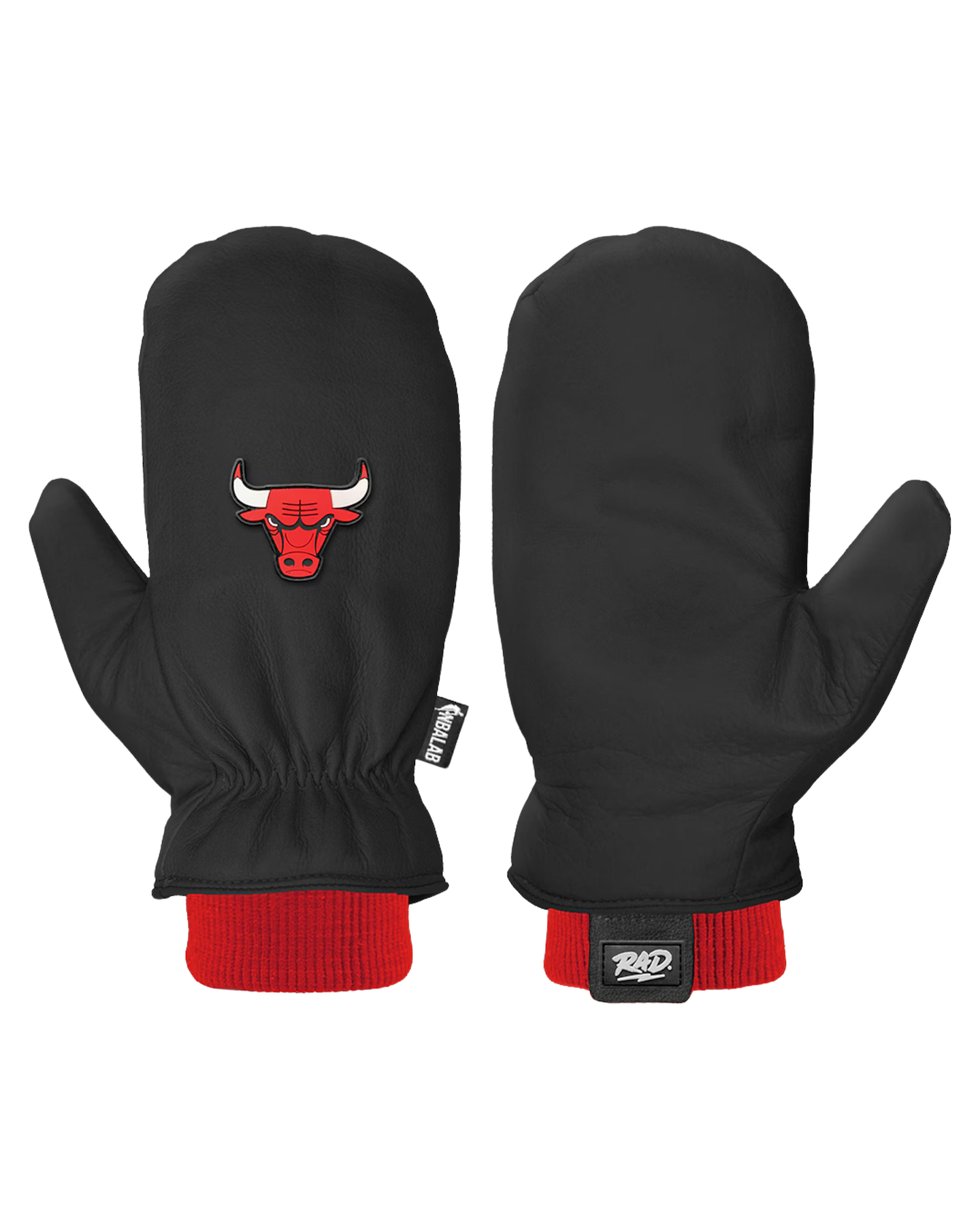 RAD Men's NBA Classic Snow Mittens - Chicago Bulls Men's Snow Mittens - Trojan Wake Ski Snow