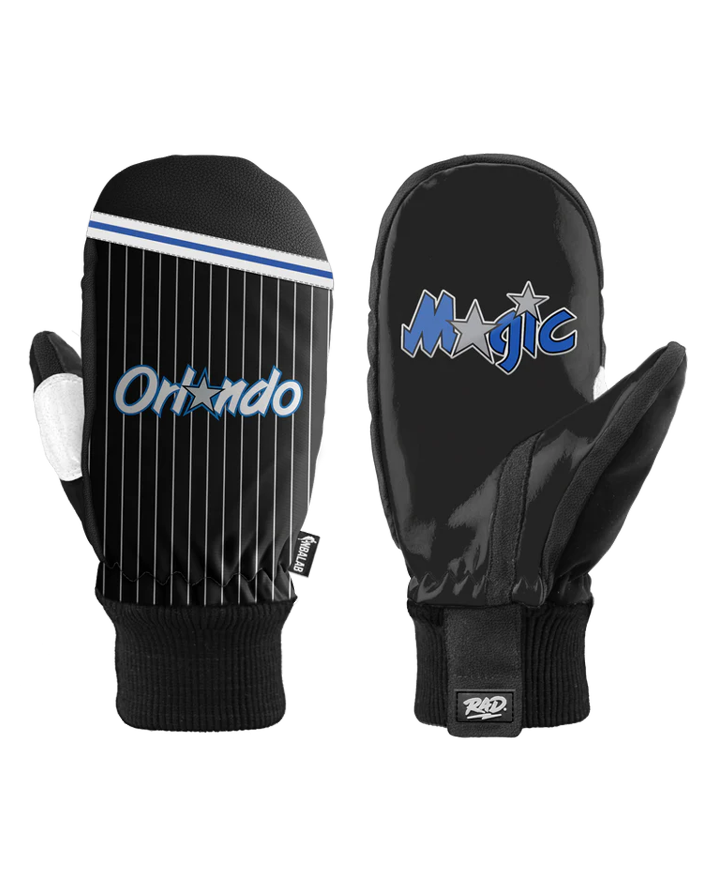 RAD Men's NBA Team Snow Mittens - Orlando Magic Men's Snow Mittens - Trojan Wake Ski Snow