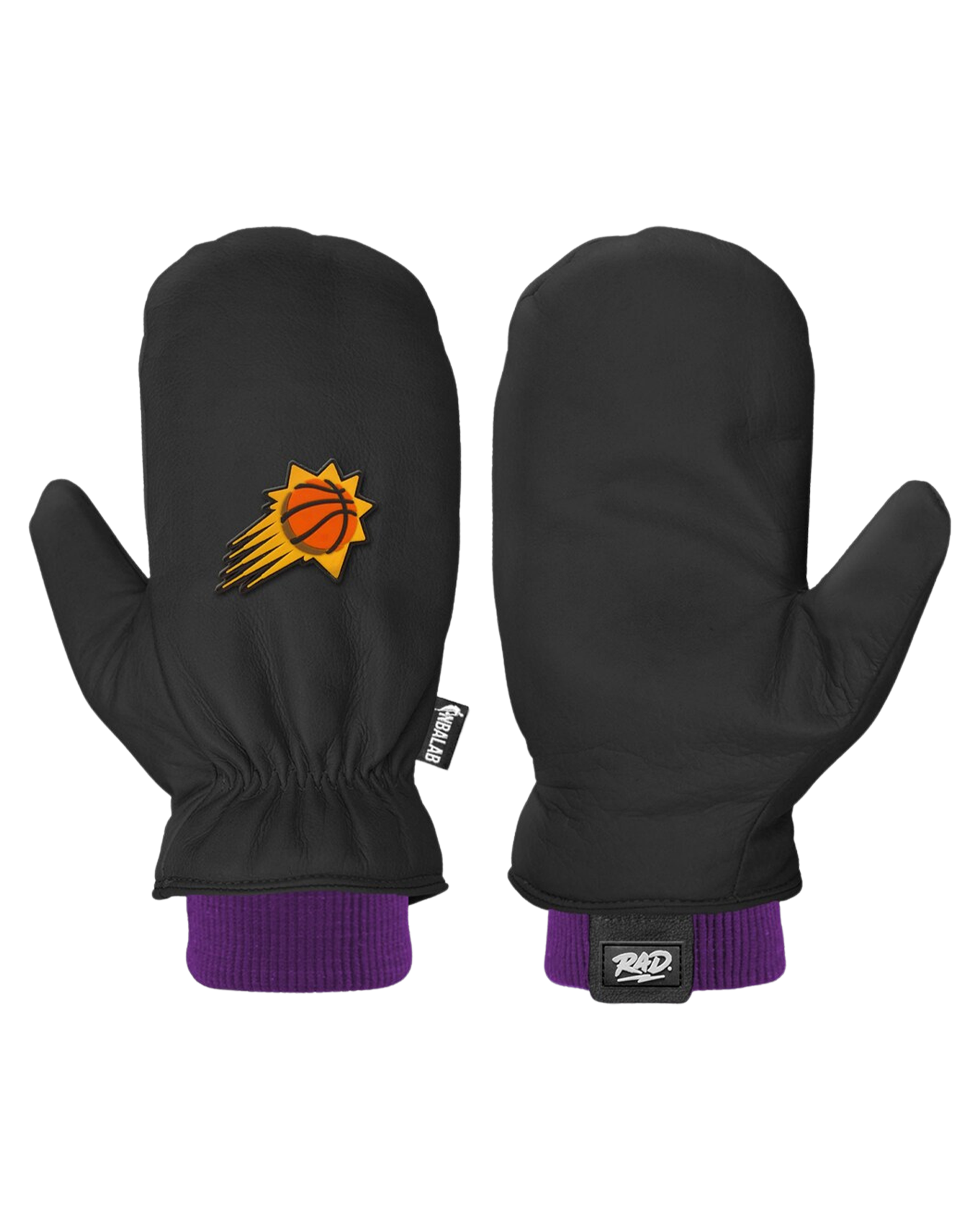 RAD Men's NBA Team Snow Mittens - Phoenix Suns Men's Snow Mittens - Trojan Wake Ski Snow