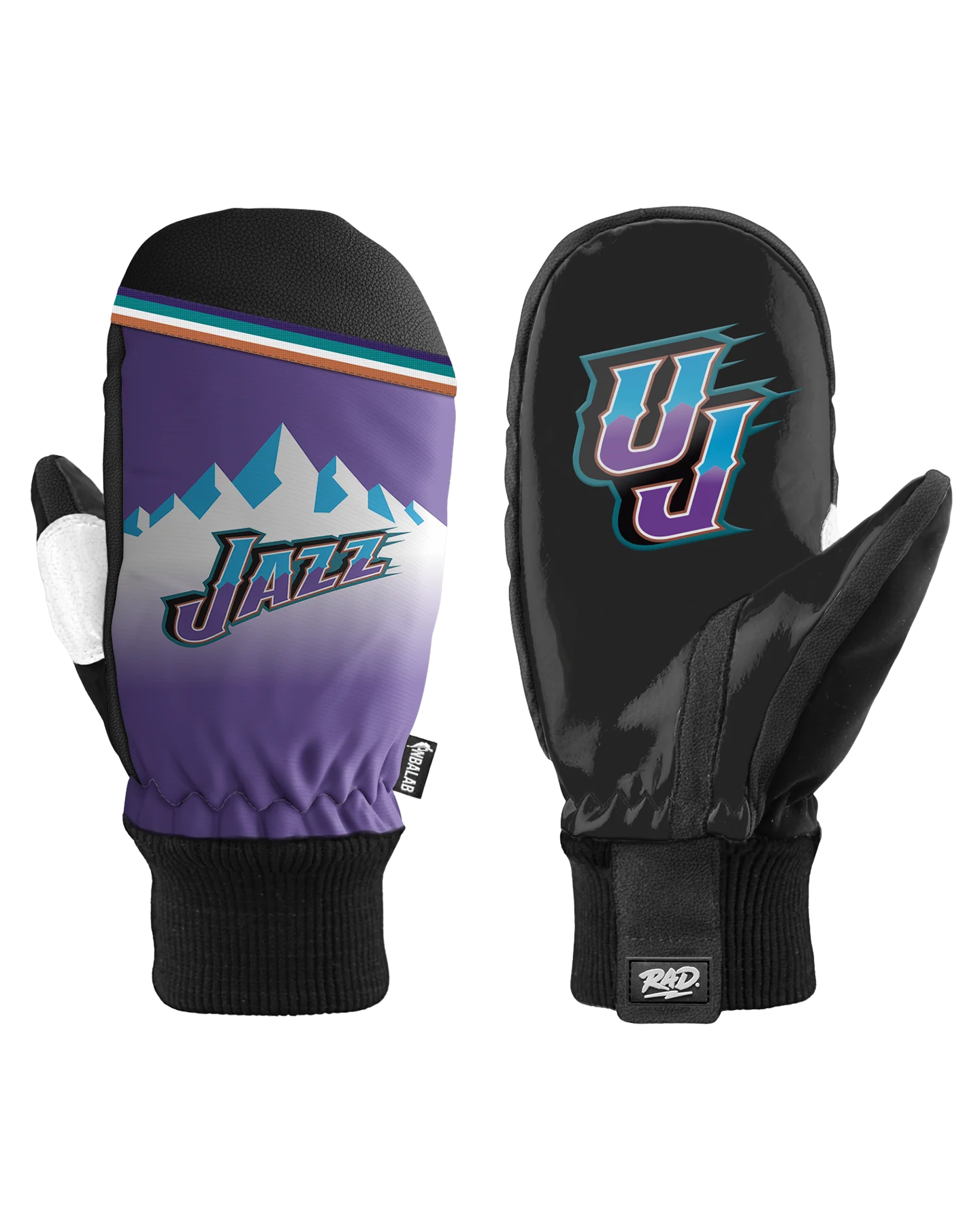 RAD NBA Team Mittens - LA Lakers Purple Unisex Snow Mittens - Trojan Wake Ski Snow