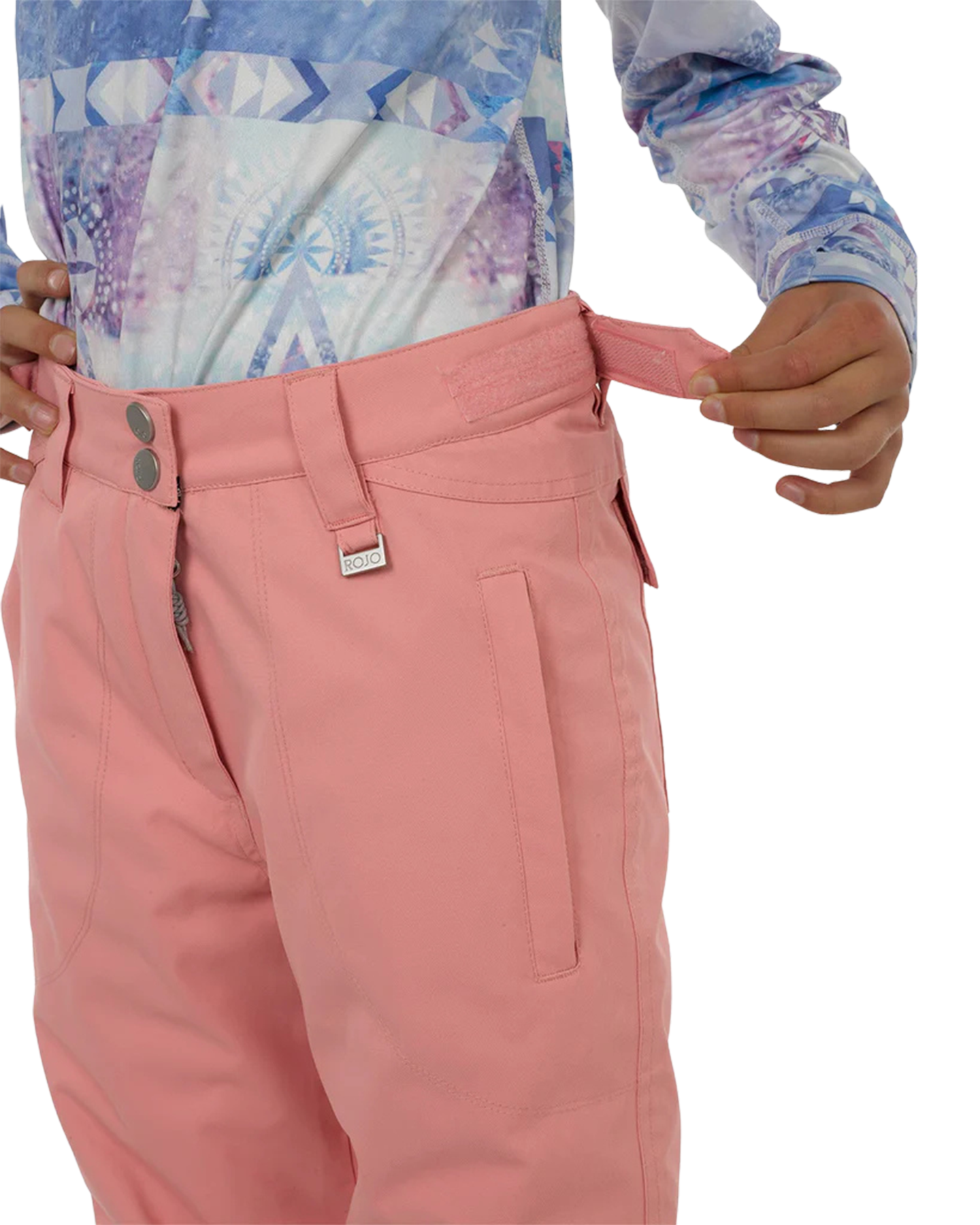 Rojo BF4EVA Girl's Snow Pant - Pink Icing - 2023 Kids' Snow Pants - Trojan Wake Ski Snow