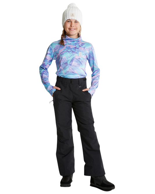 Rojo BF4EVA Girl's Snow Pant - True Black - 2023 Kids' Snow Pants - Trojan Wake Ski Snow
