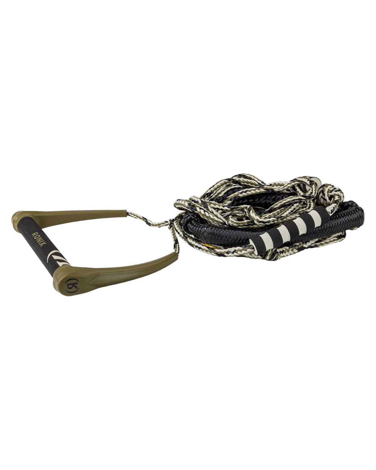 Ronix 808 Silicone Surf Rope With Handle - Olive / Tan