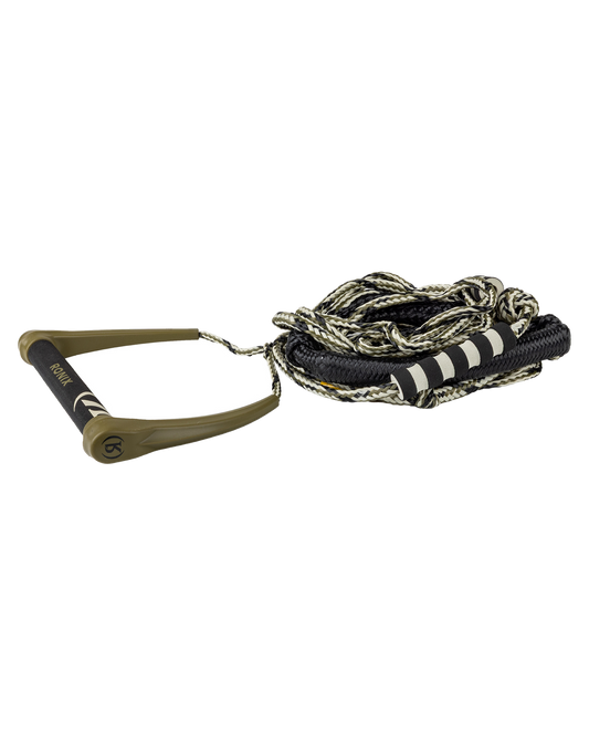 Ronix 808 Silicone Surf Rope With Handle - Olive / Tan
