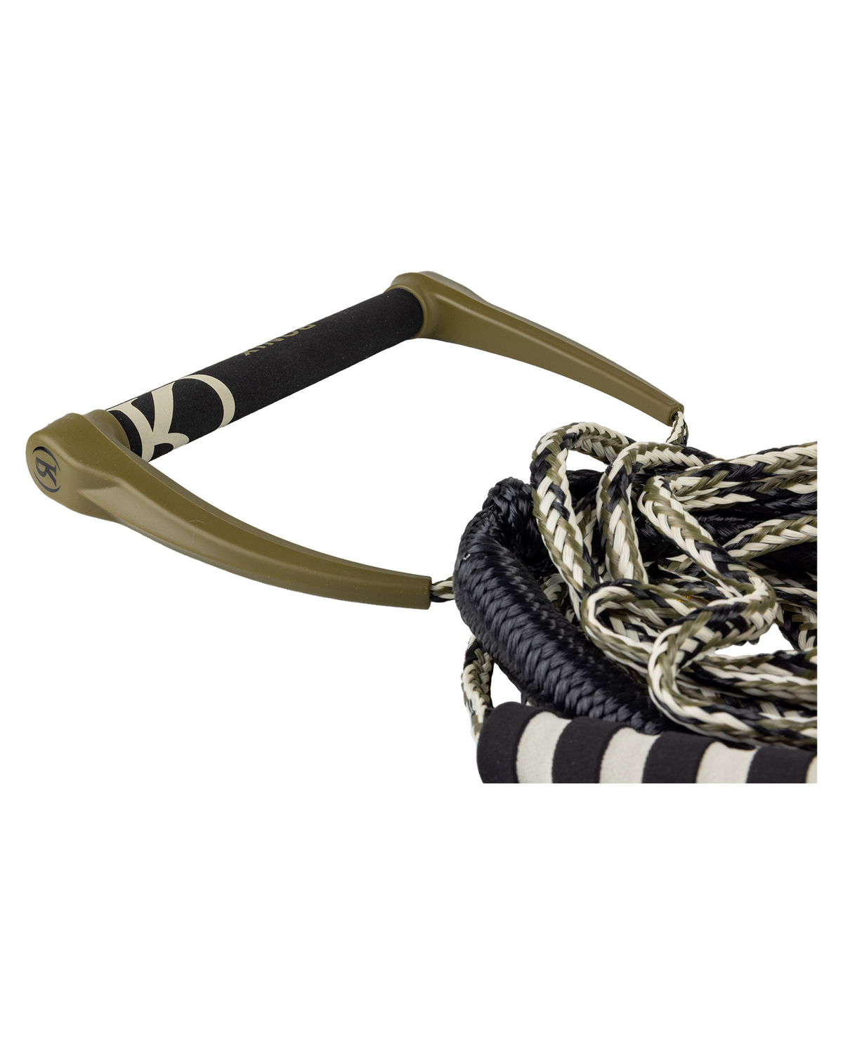 Ronix 808 Silicone Surf Rope With Handle - Olive / Tan - view 6