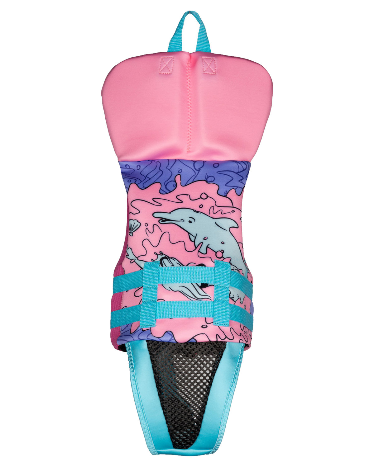 Ronix August L50s Girls Life Jacket W/ Collar - Pink/Blue/Purple