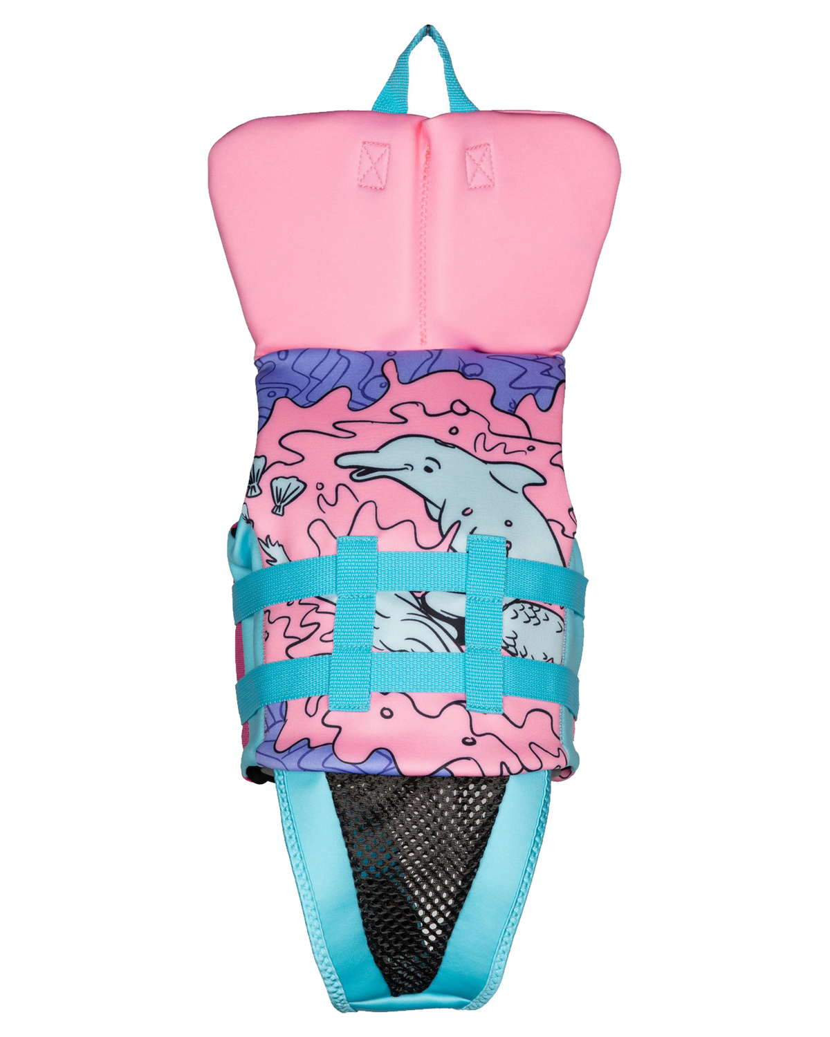 Ronix August L50s Girls Life Jacket W/ Collar - Pink/Blue/Purple