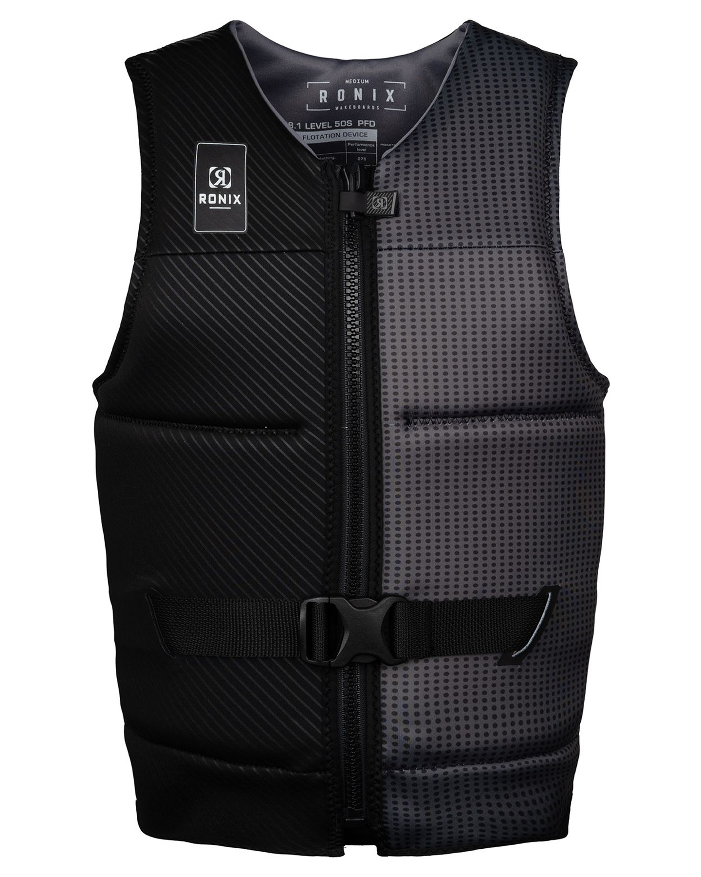 Ronix Project L50s Men's Life Jacket - Charcoal - Trojan Wake Ski Snow