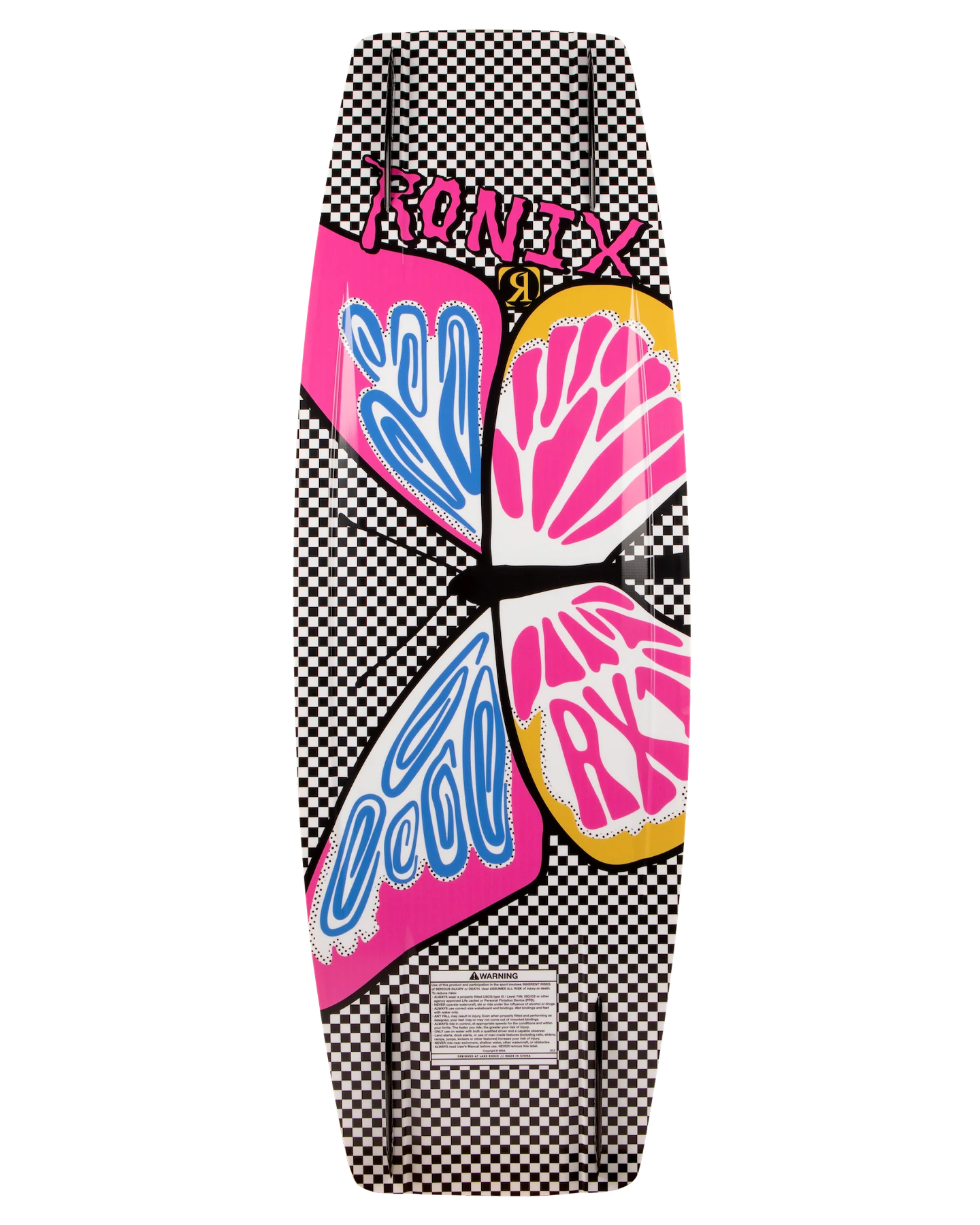 Ronix RX1 Kids' Wakeboard - Checkered Butterfly - 2026 Wakeboards - Trojan Wake Ski Snow