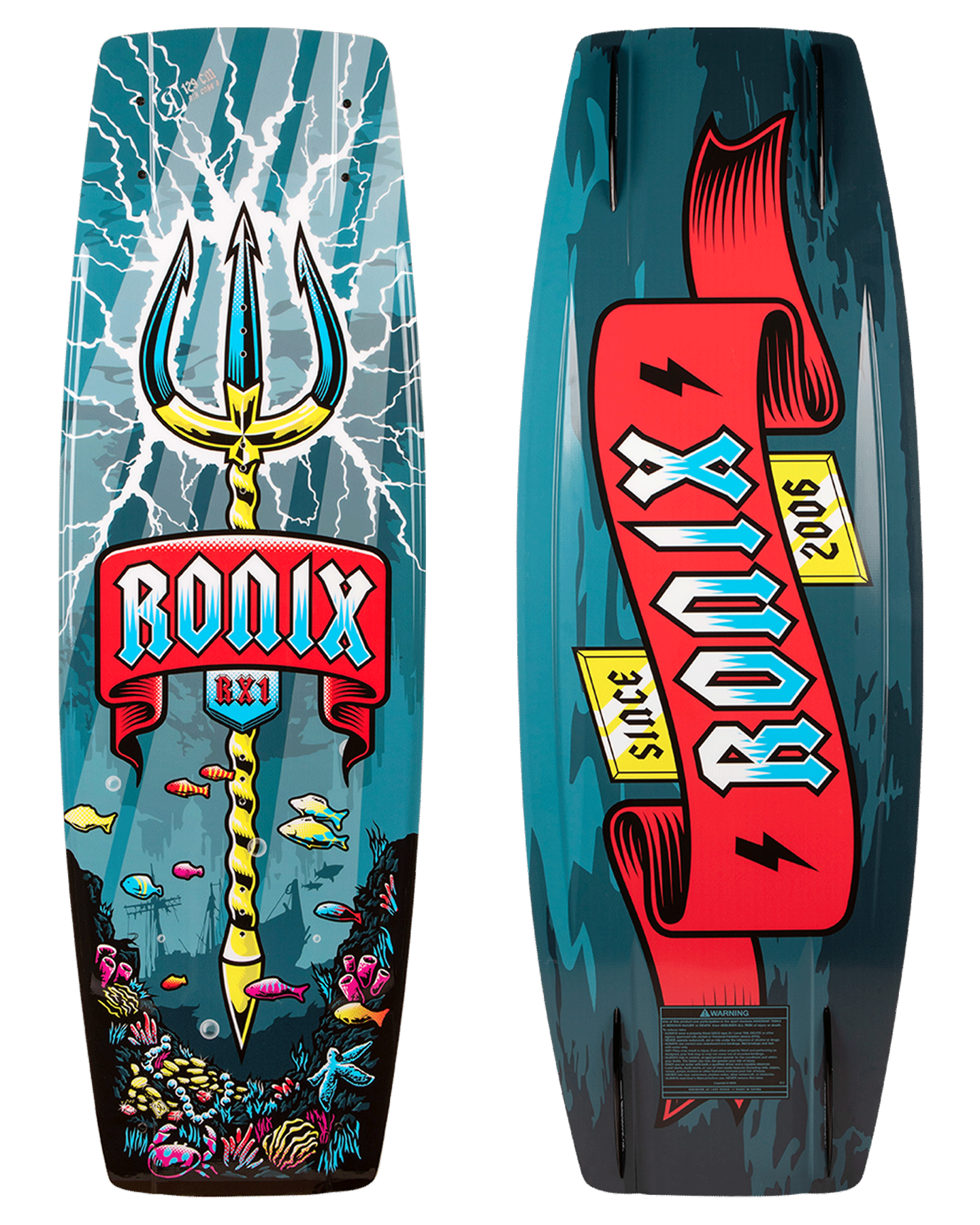 Ronix RX1 Kids' Wakeboard - Electric Trident - 2026 Wakeboards - Trojan Wake Ski Snow