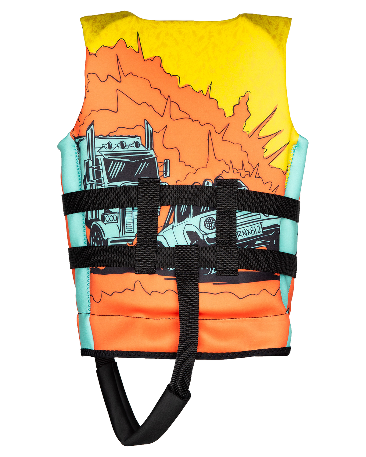 Ronix Vision L50s Boys Life Jacket - Blue/Orange/Yellow