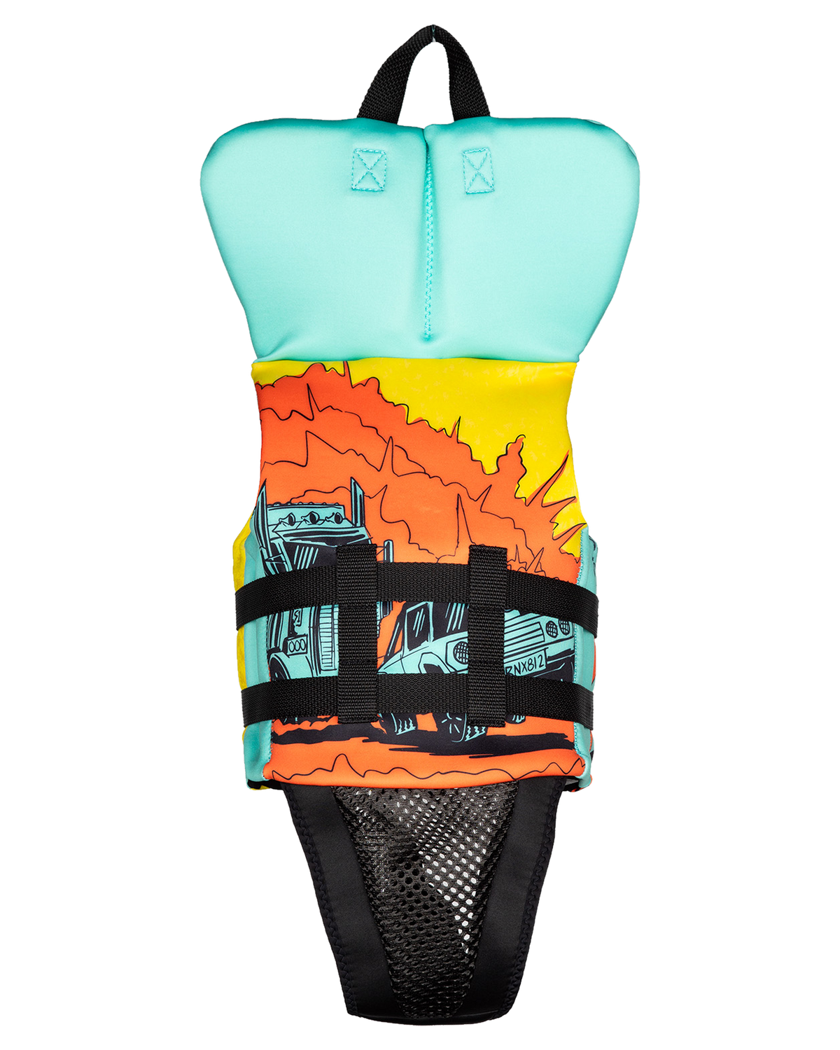 Ronix Vision L50s Boys Life Jacket W/ Collar - Blue/Orange/Yellow