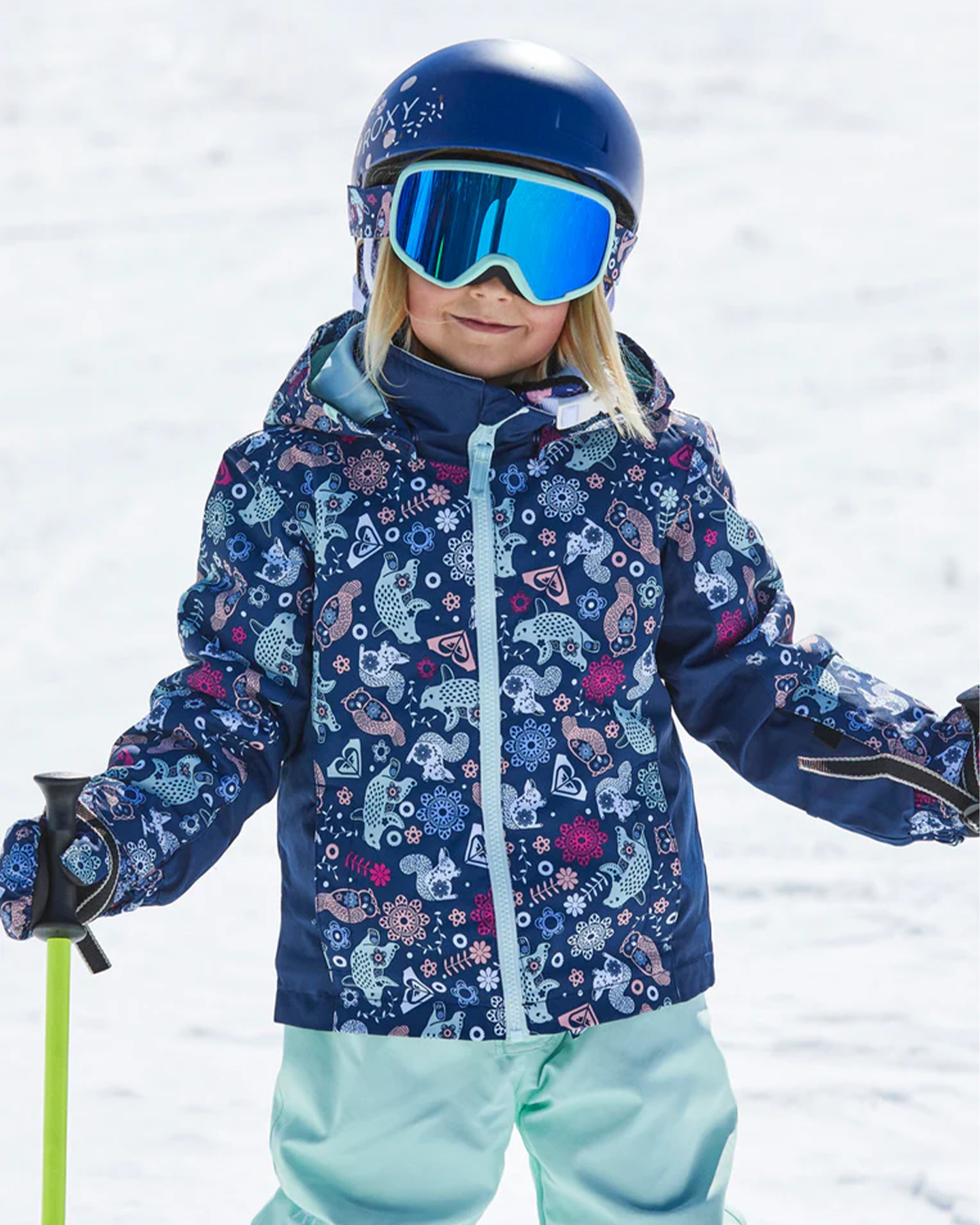Roxy Snowy Tale Kids Snow Jacket - Medieval Blue Neo - 2023 Kids' Snow Jackets - Trojan Wake Ski Snow