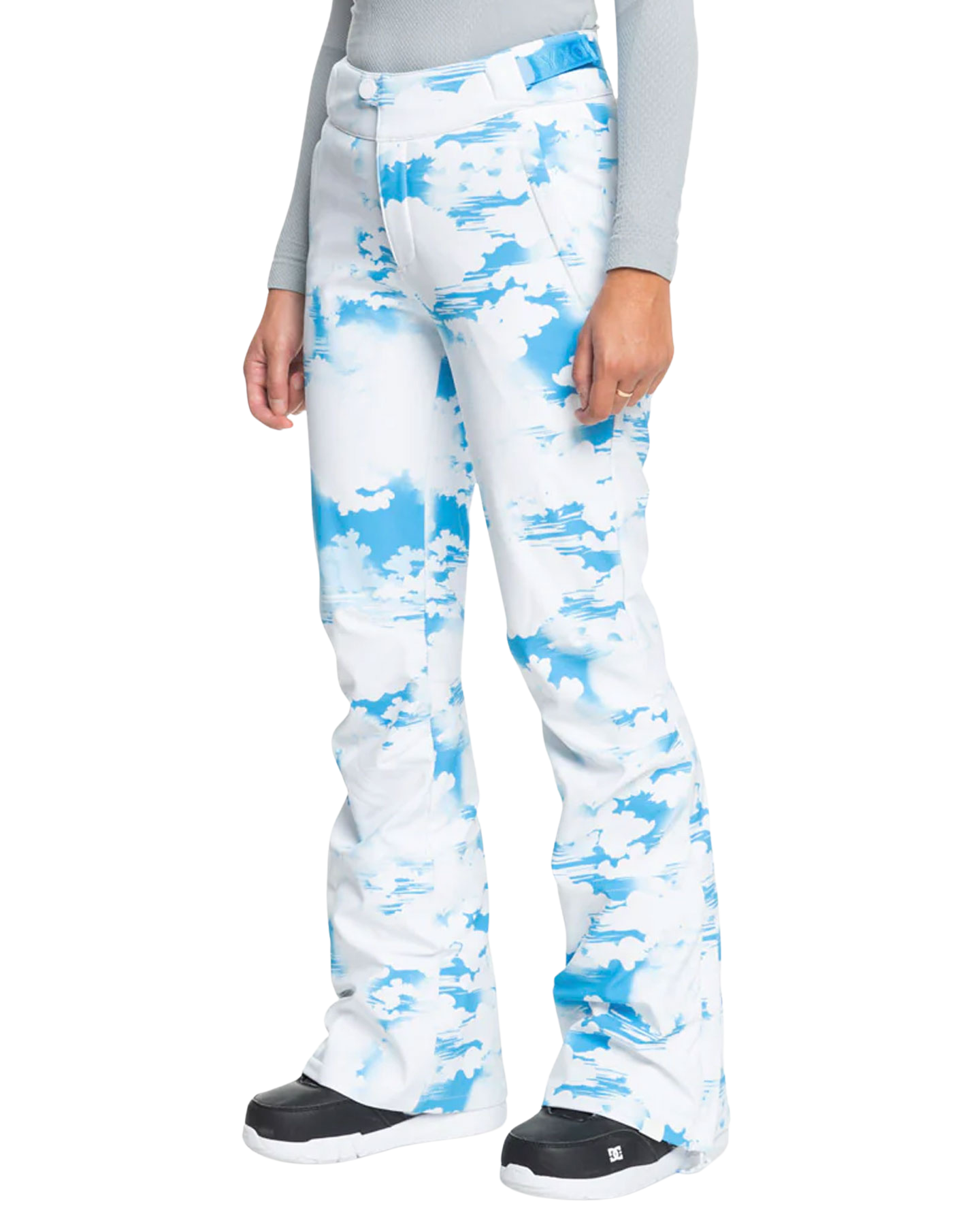 Roxy Women's Chloe Kim Technical Snow Pants - Azure Blue Clouds Women's Snow Pants - Trojan Wake Ski Snow