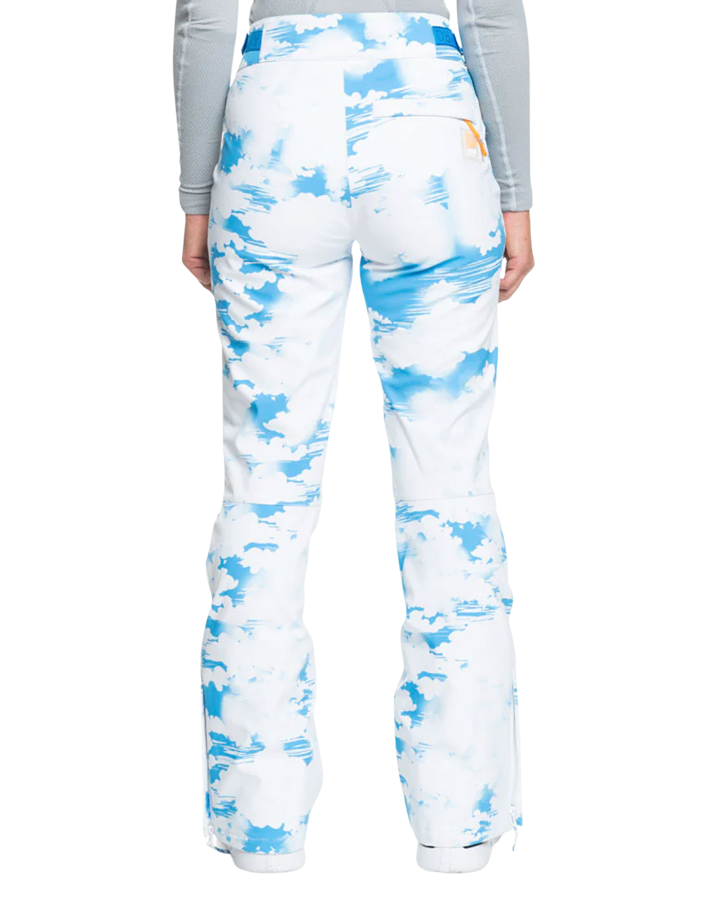 Roxy Women's Chloe Kim Technical Snow Pants - Azure Blue Clouds Women's Snow Pants - Trojan Wake Ski Snow