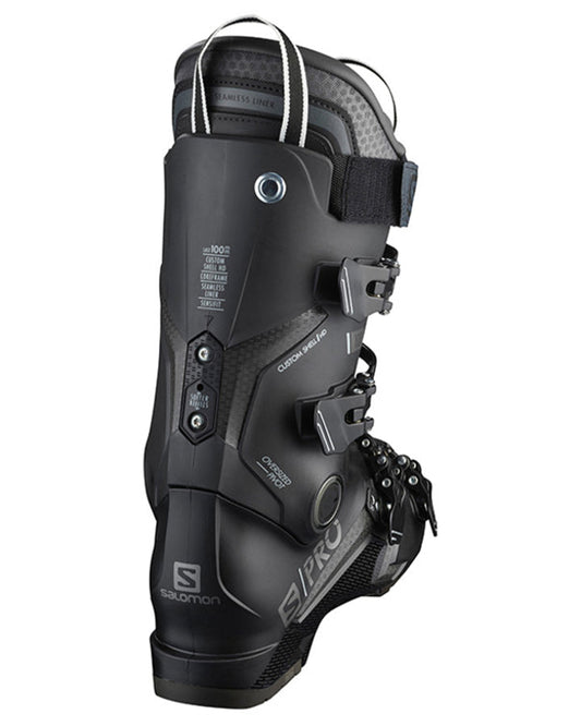 Salomon S/PRO 100 GW Ski Boots - Black / Belluga / Dark Silver Metallic - 2023 Men's Snow Ski Boots - Trojan Wake Ski Snow