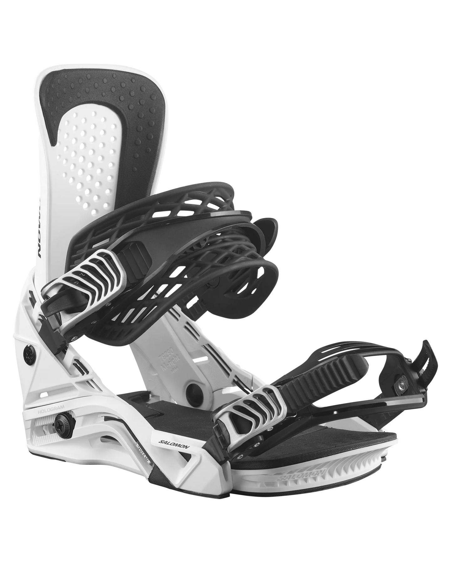 Salomon Hologram Snowboard Bindings - White - 2024 Snowboard Bindings - Mens - Trojan Wake Ski Snow