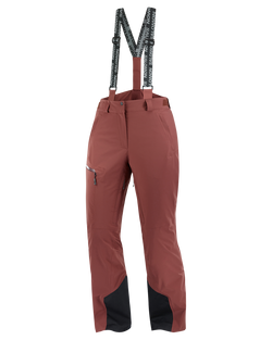 Salomon Women's Brilliant Pant - Rum Raisin Women's Snow Pants - Trojan Wake Ski Snow