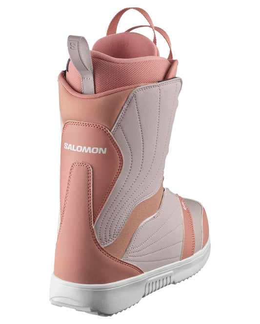 Salomon Women's Pearl Boa Snowboard Boots - Ash Rose/Lilac Ash/White - 2024 Snowboard Boots - Womens - Trojan Wake Ski Snow