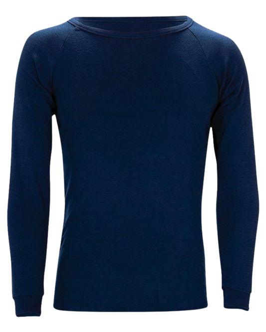 Sherpa Kids' Polypro Long Sleeve Thermal Crew Neck Top - Navy Thermals - Trojan Wake Ski Snow