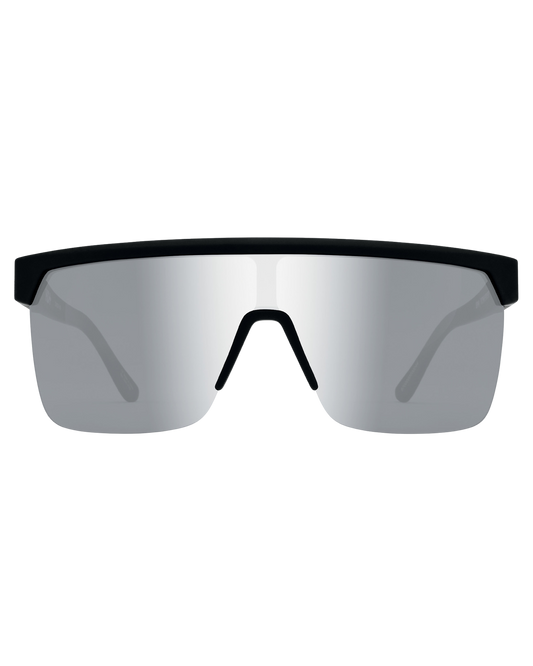 Spy Flynn 5050 - Soft Matte Black/Gray Green Polarized w/ Silver Spectra Mirror Sunglasses - Trojan Wake Ski Snow