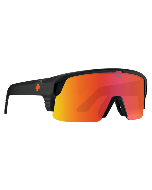 Spy Monolith 5050 Matte Black Happy Bronze Orange Spectra Mirror Sunglasses - Trojan Wake Ski Snow