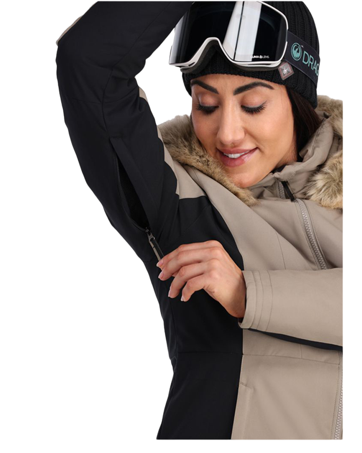 Spyder Vida Womens Snow Jacket - Cashmere - 2023 Women's Snow Jackets - Trojan Wake Ski Snow